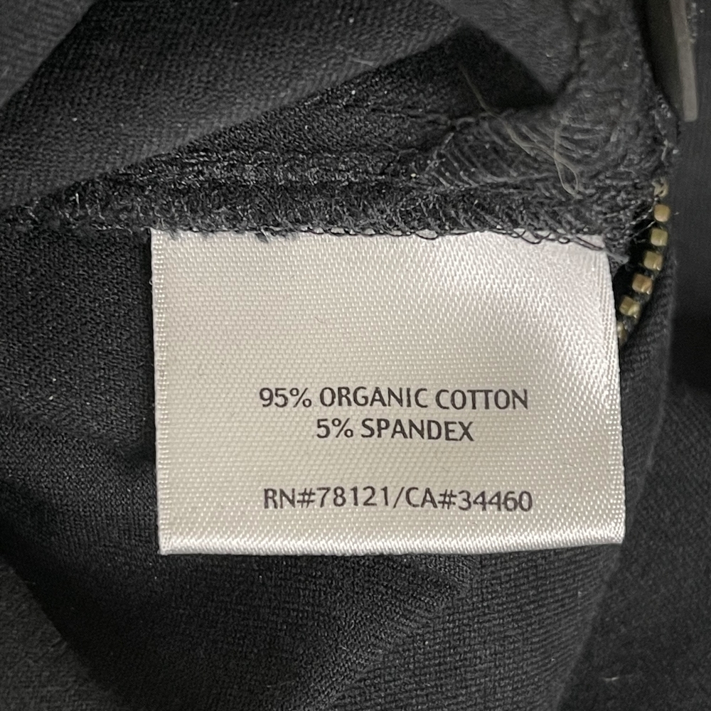 2/$30 Eileen Fisher Ankle Zip Crop Chino Pants Black Side Zip Pockets #6682 - Picture 11 of 13